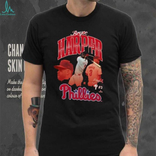Bryce Harper Philadelphia Phillies Vintage Triple Player T Shirt