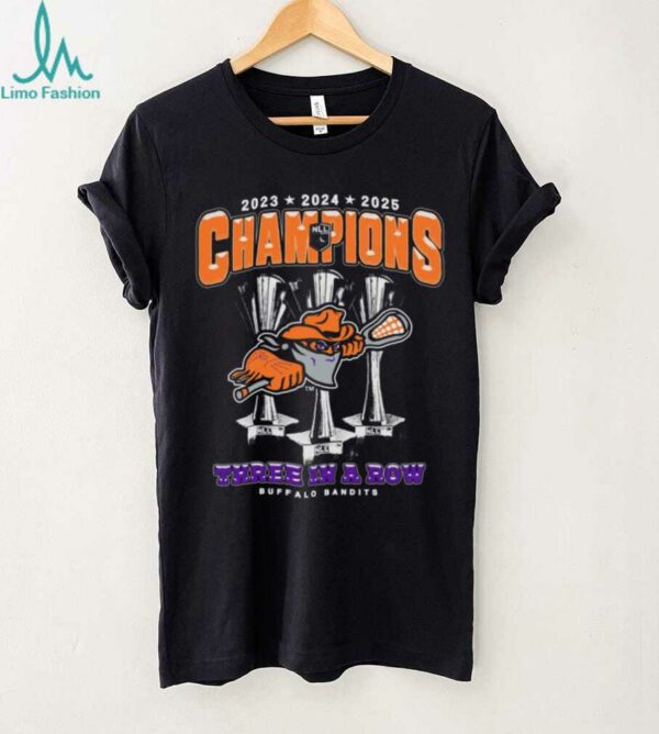 Buffalo Bandits Three In a Row NLL Championship Shirt
