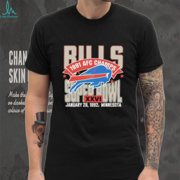 Buffalo Bills 1991 Afc Champs Super Bowl Xxvi Minnesota Shirt