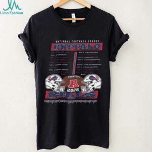 Buffalo Bills 2025 NFL Schedule Shirt