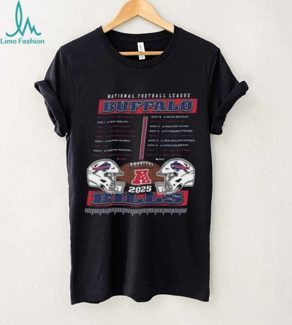 Buffalo Bills 2025 NFL Schedule Shirt