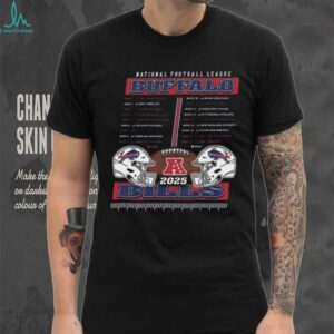 Buffalo Bills 2025 NFL Schedule Shirt