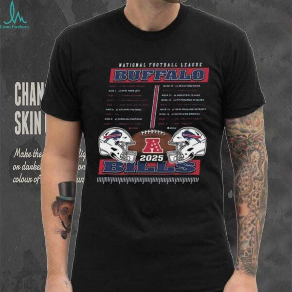 Buffalo Bills 2025 NFL Schedule Shirt