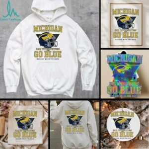 Bussin With The Boys x Michigan Helmet T Shirt_11zon