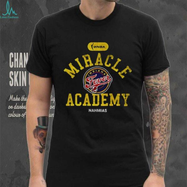 Caitlin Clark wearing Indiana Fever Miracle Academy WNBA Basketball shirt