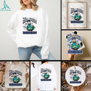 Profile Navy Seattle Mariners Big & Tall Split Zone T Shirt