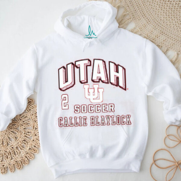 Callie Blaylock Utah Utes Mens Red NIL Arch Logo Player Crew shirt