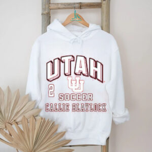 Callie Blaylock Utah Utes Mens Red NIL Arch Logo Player Crew shirt