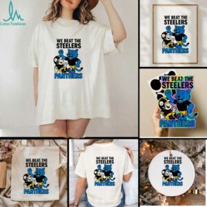 Carolina Panthers We beat the Pittsburgh Steelers NFL 2025 cartoon shirt