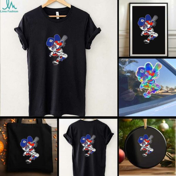 Chef reactions Detroit Tigers baseball swinging kitty mascot shirt