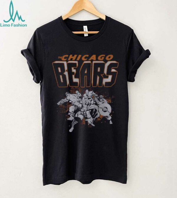 Chicago Bears Marvel Avengers Junk Food Navy Men’s T Shirt