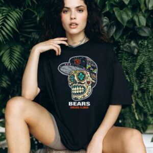 Chicago Bears Navy Sugar Skull T Shirt
