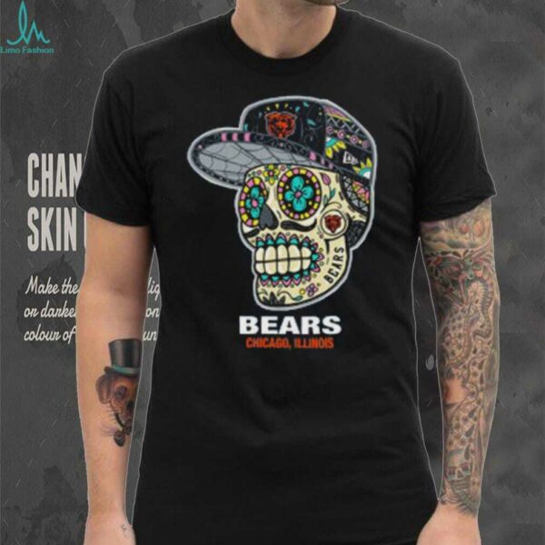 Chicago Bears Navy Sugar Skull T Shirt