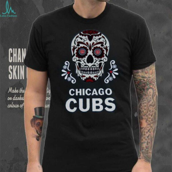 Chicago Cubs Royal Sugar Skull Dia De Los Muertos T Shirt