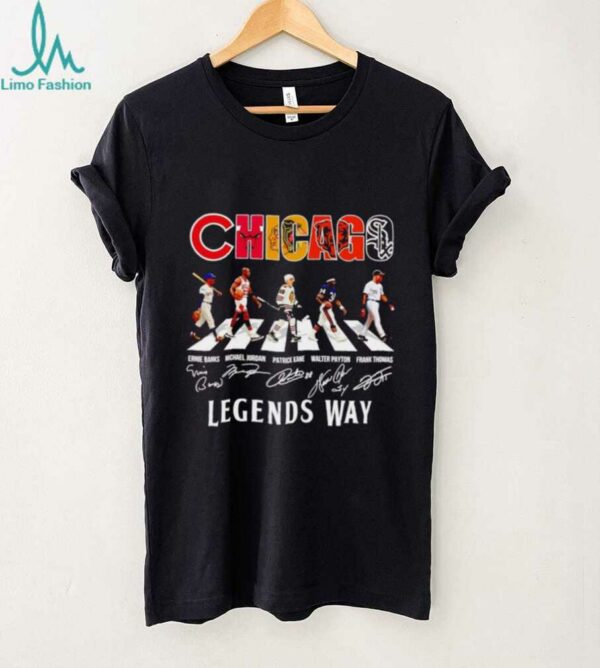 Chicago sports teams players legends way Abbey Road shirt