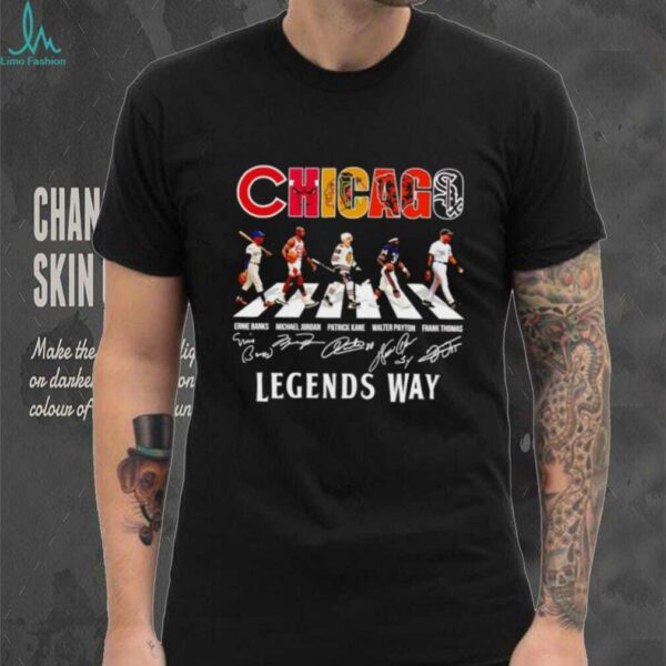 Chicago sports teams players legends way Abbey Road shirt