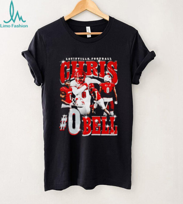 Chris Bell 90’s picture collage Louisville football shirt