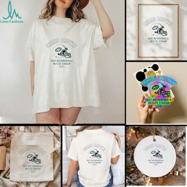 Chris Brown Breezy Bowl XX Tour 2025 New York Jets Shirt