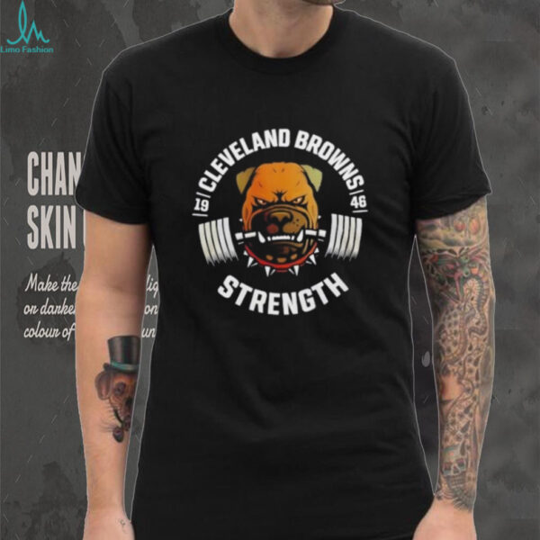 Cleveland Browns Strength Football Est 1946 2 sided t shirt