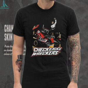 Cole Macedo two C racing checkers and wreckers shirt