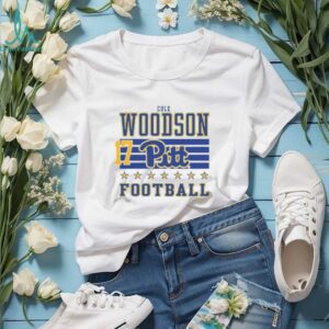 Cole Woodson Rally Mens Ash Pitt Panthers NIL Striped Player T Shirt