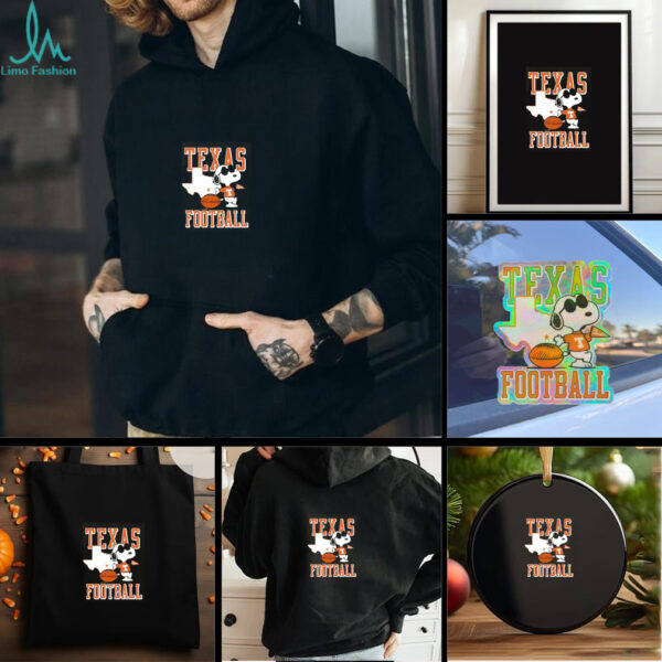 Cool Snoopy Football Texas Map shirt
