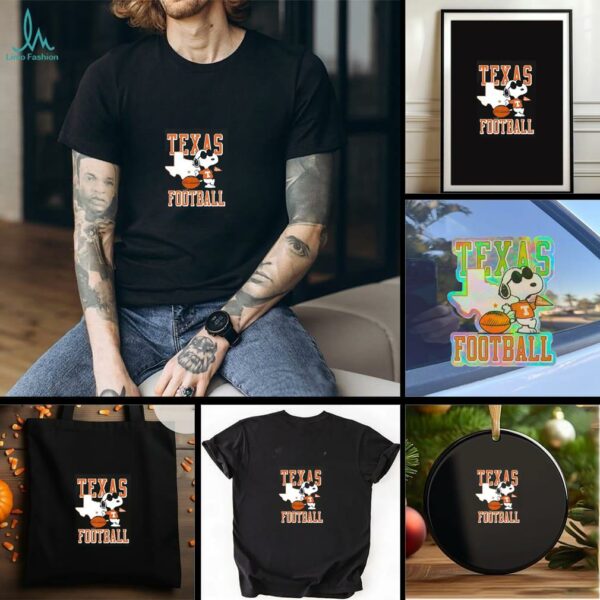 Cool Snoopy Football Texas Map shirt