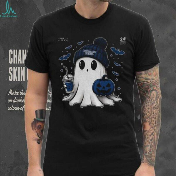 Cute ghost pumpkin Indianapolis Colts football NFL 2025 Happy Halloween shirt