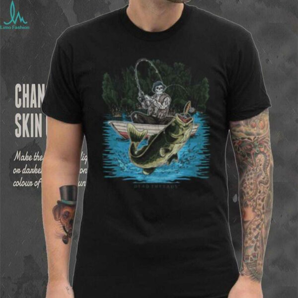 Dead Threads Skeleton Bass Fishing Graphic T Shirt