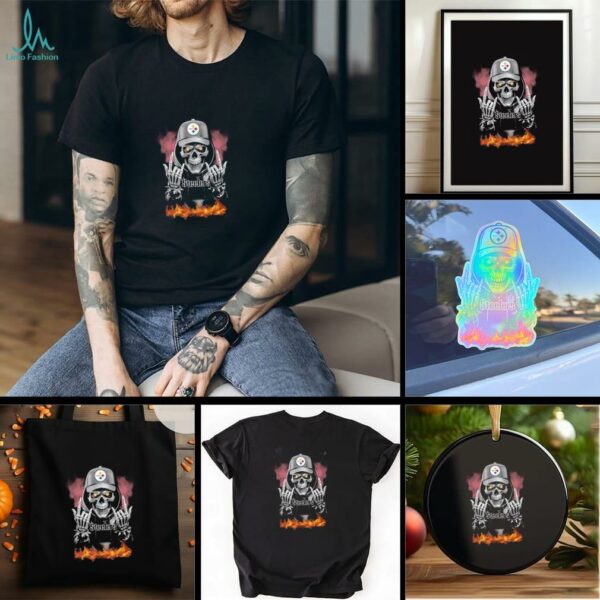 Death Skeleton x Pittsburgh Steelers Football shirt