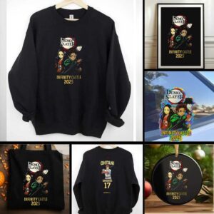 Demon Slayer Infinity Castle x 2025 Shohei Ohtani 17 Anime baseball shirt