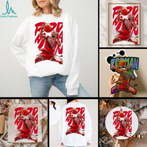 Dennis Rodman basketball superstar pose graphic shirt
