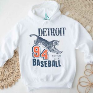 Detroit Motor City Baseball Tiger Graphic T Shirt