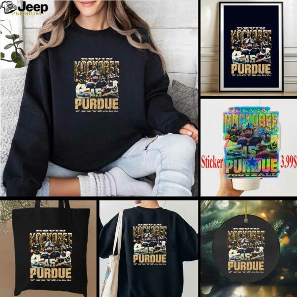 Devin Mockobee graphic collage Purdue football shirt