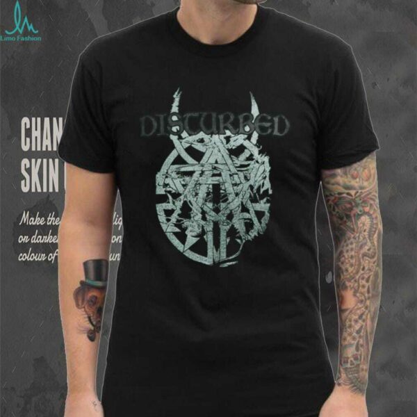 Disturbed Horned Logo Pigment Dyed T Shirt