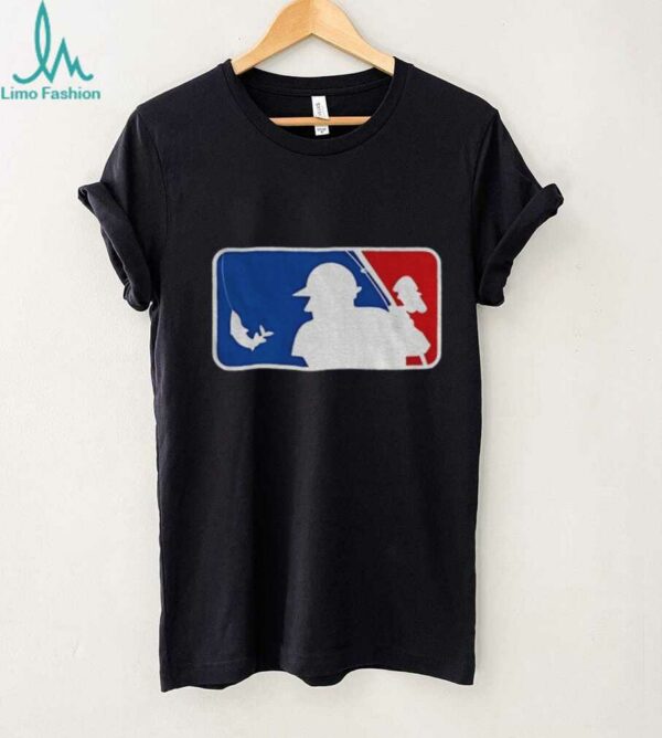 Fishing Baseball MLB logo parody shirt