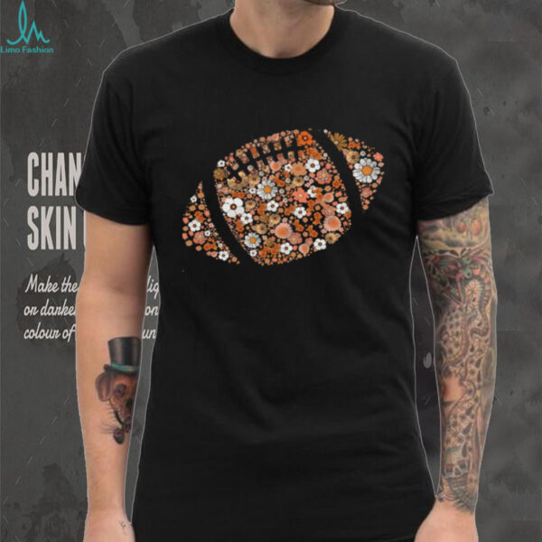 Floral Football Retro Game Day Brushstroke Shirt