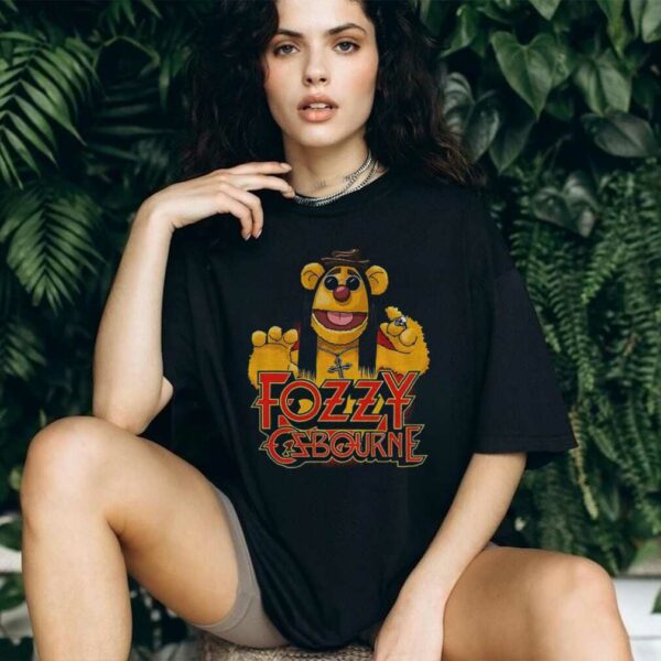 Fozzie Bear mix Ozzy Osbourne Fozzy Fozzie funny meme memorial shirt