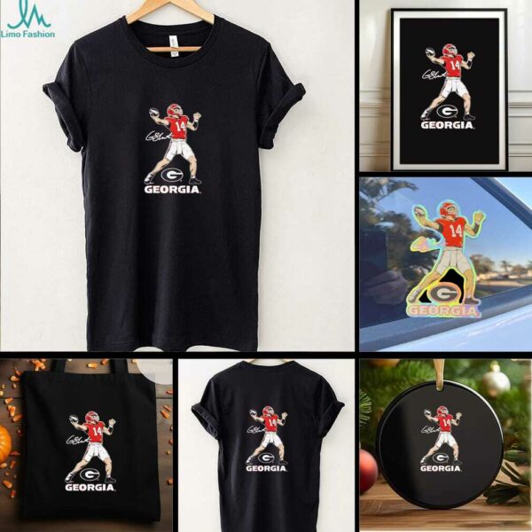 Georgia Bulldogs Football Gunner Stockton Superstar Pose shirt