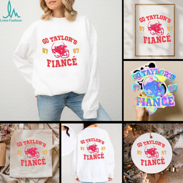 Go Taylor’s Fiancé Football Funny Cute Yellow and Red KC Sports Fan Shirt