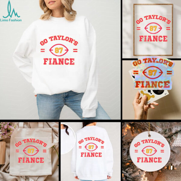 Go Taylor’s Fiancé Red and Yellow Cute KC Football Fan T Shirt