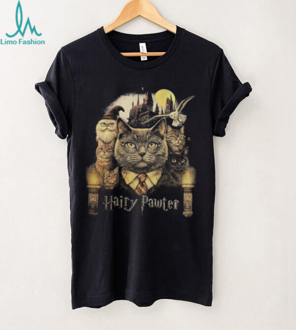 Hairy Pawter Vintage 90s Retro Funny Cat Wizard Fantasy Shirt