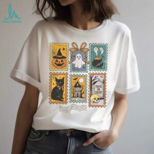 Halloween Cute Ghost Pumpkin Cat Cute Ghost Shirt