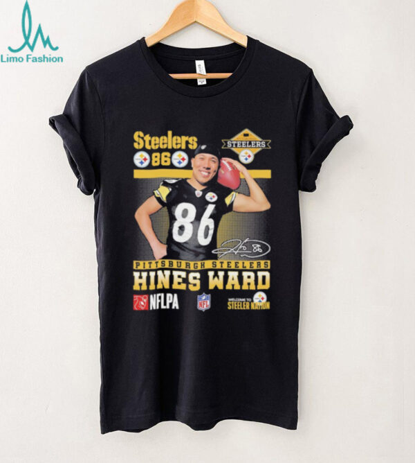 Hines Ward 86 Pittsburgh Steelers football signature shirt