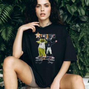 Houston Sports Teams Mascots Jose Altuve And Cj Stroud Signatures Shirt
