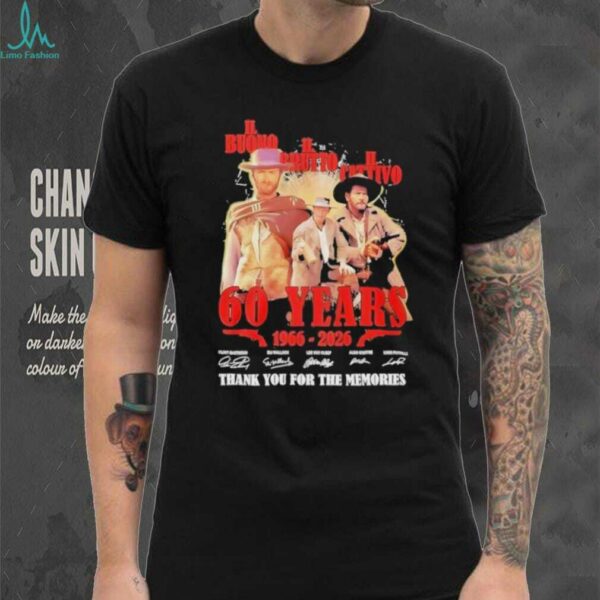 Il Buono the Good the Bad and the Ugly 60 years 1966 2026 signature thank you shirt