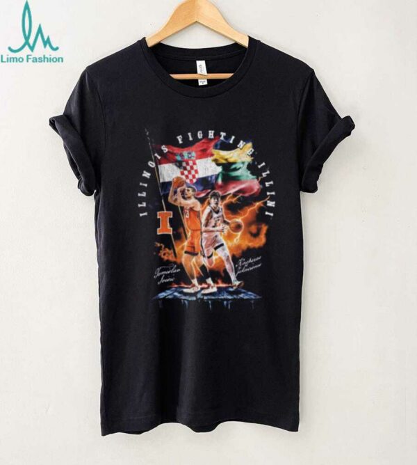 Illinois Basketball Kasparas Jakucionis Tomislav Ivisic Shirt