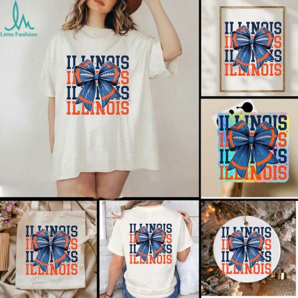 Illinois Football Coquette Bow Shirt