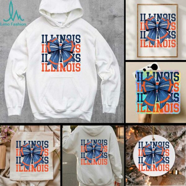 Illinois Football Coquette Bow Shirt