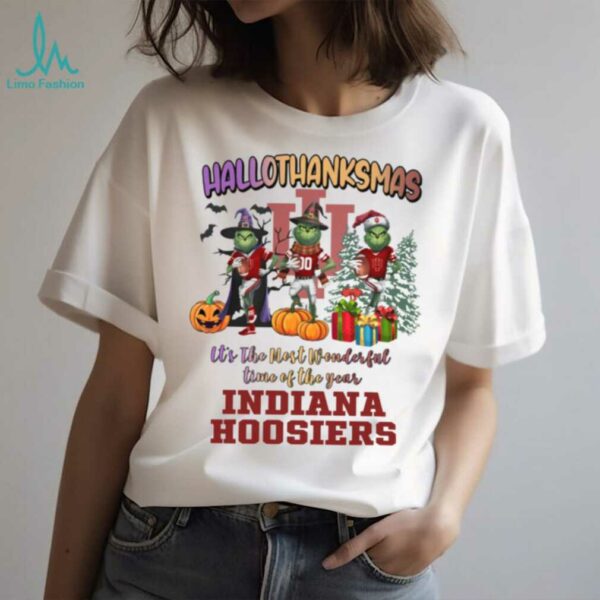 Indiana Hoosiers Hallothanksmas It’s The Most Wonderful Time Of The Year Shirt